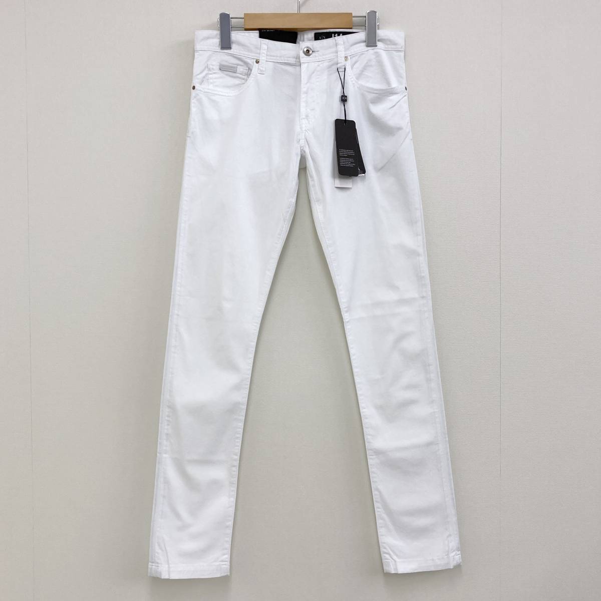 新品未使用品 A/X ARMANI EXCHANGE J14 SKINNY コットン パンツ ホワイト メンズ W29 アルマーニエクスチェンジ 白パン スラックス 2020324