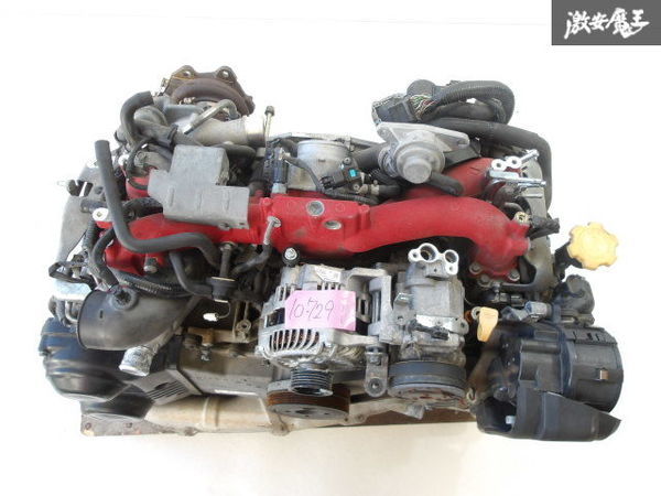 スバル 純正 GRB インプレッサ WRX STI C型 EJ20 ターボ エンジン 原動機 本体 インマニ スロットル タービン エキマニ付 補器類 GVB