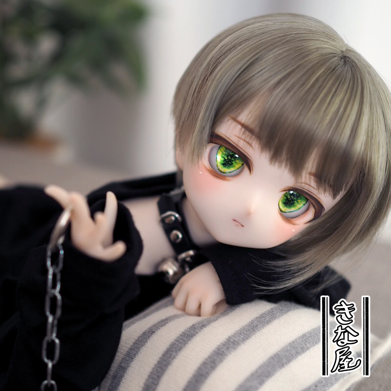 きな屋】DDH-01 カスタムヘッド (セミホワイト肌)+アイ+ウィッグ