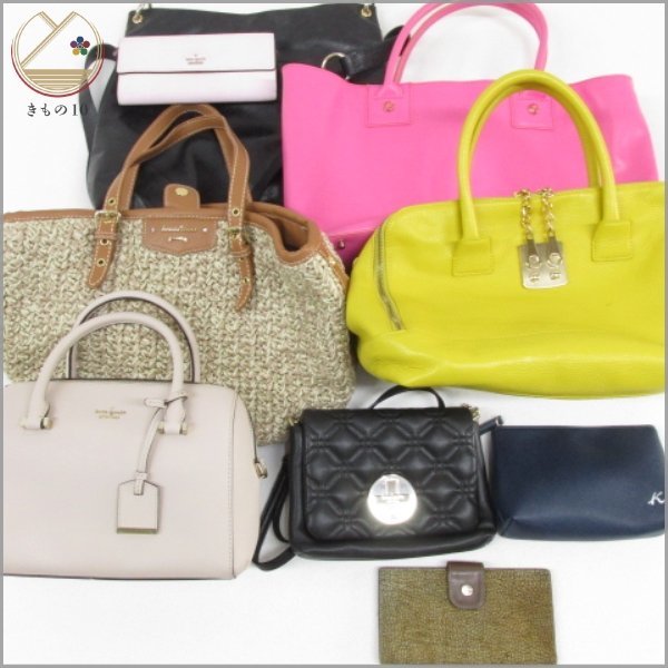 ★着物10★ 1円 サマンサ/ケイトスペード/他 バッグ 財布 など 大量 まとめ 9点 セット ブランド品 [同梱可] ☆☆☆