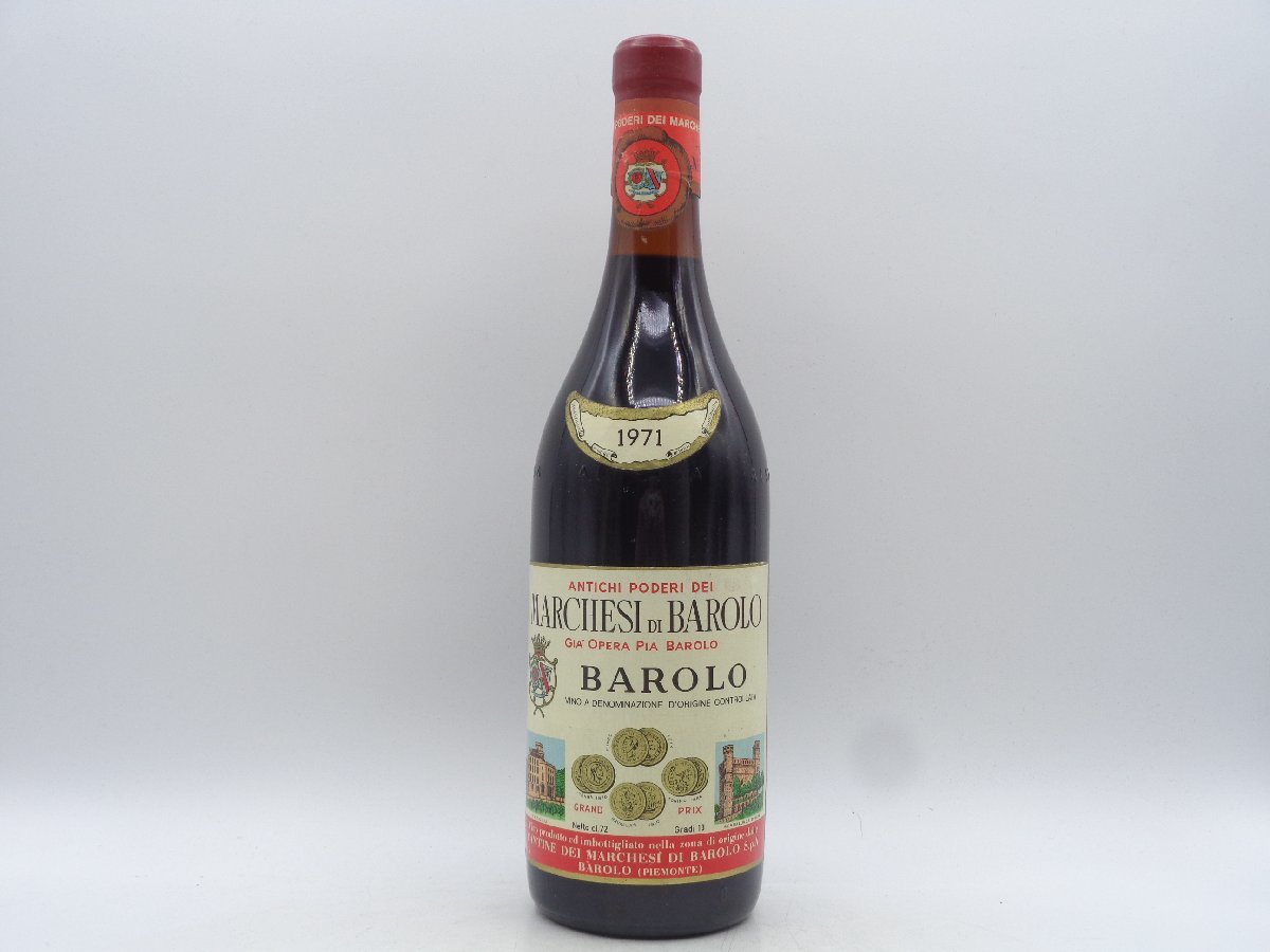 MARCHESI DI BAROLO 1971 マルケージ ディ バローロ イタリア 赤ワイン 未開封 古酒 720ml 13% Q3040