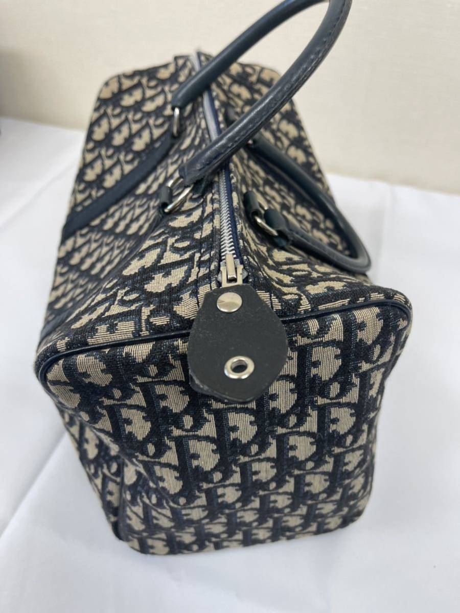 クリスチャンディオール D金具 トロッター ミニボストンバッグ 南京錠&カギ付き Christian Dior ミニボストンバッグ トロッター 南京錠 鍵 D金具