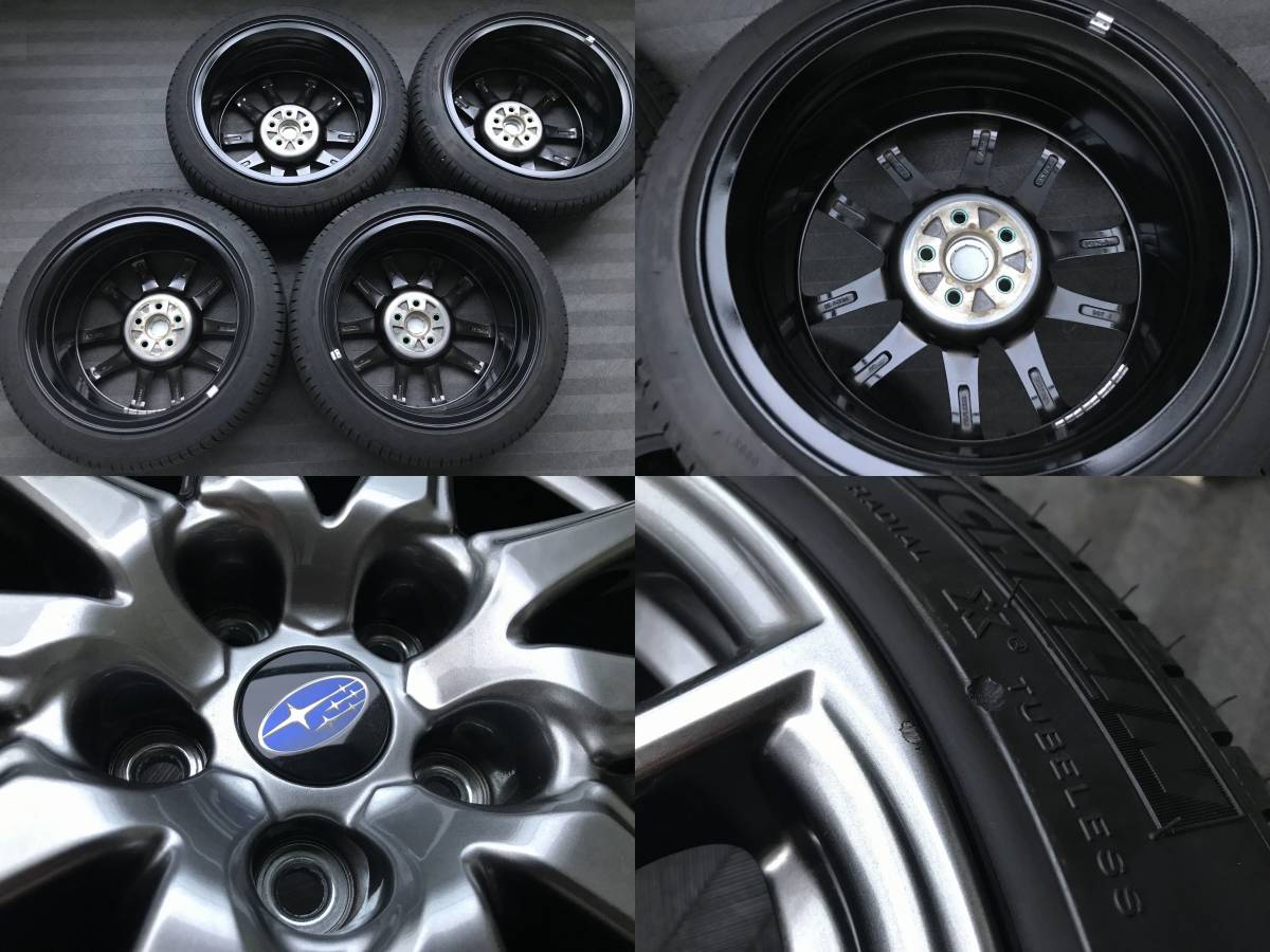 美品 SUBARU BRZ 22年 純正 ZD8 17インチ タイヤホイール 4本 マック 
