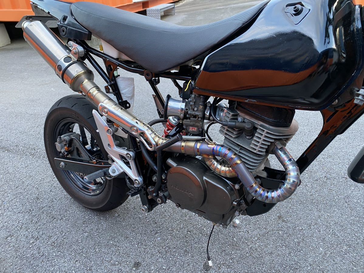 XR50 XR100モタード ワンオフ チタンマフラー | XR100モタード XR100