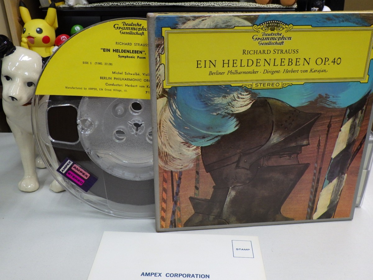 【￥1，000～】Reel-to-reel-tape 7inch｜オープンリール★DG/AMPEX/4TRACK★STRAUSS：EIN HELDENLEBEN op.40｜Herbert von Karajanカラヤン