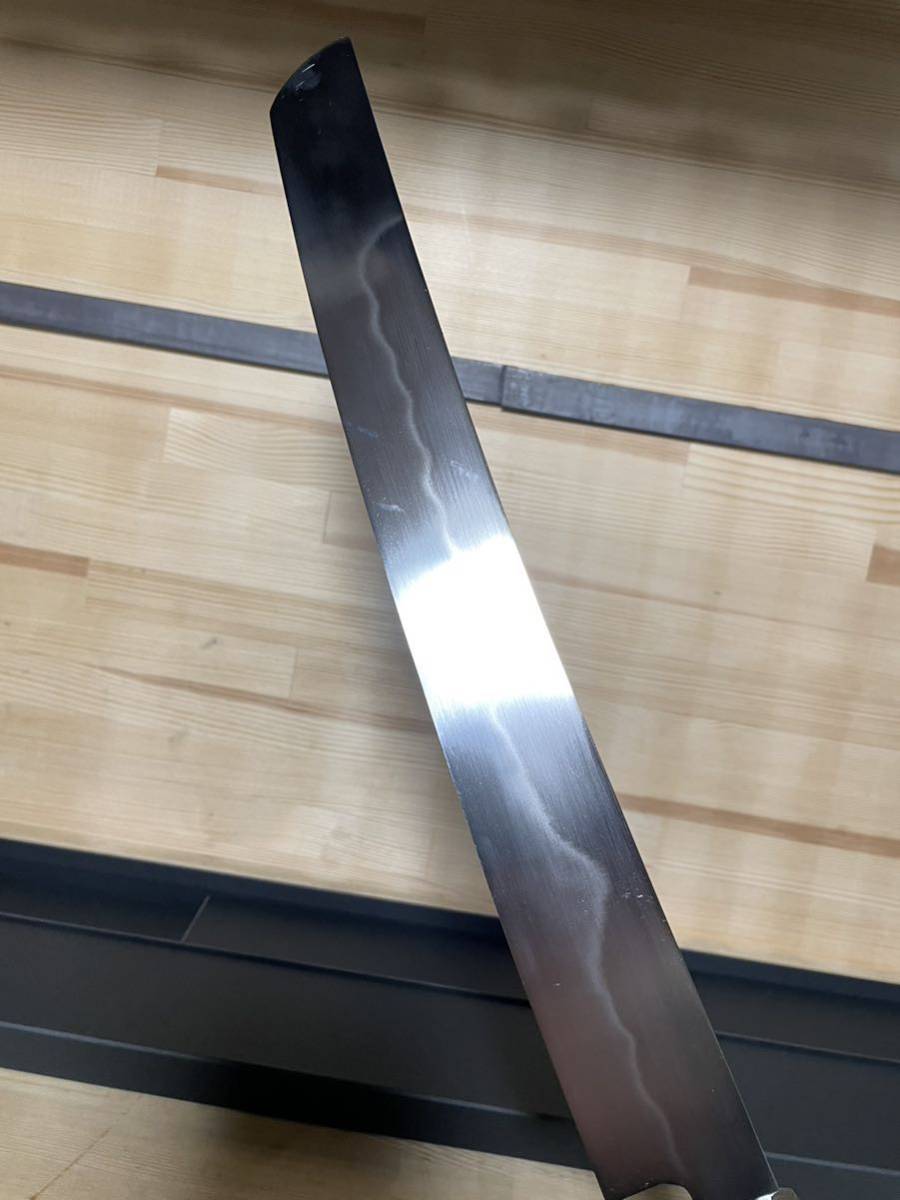 包丁 和包丁 刺身包丁 先丸 尺一 鬼反り 富士山 本焼 箱付 未使用品
