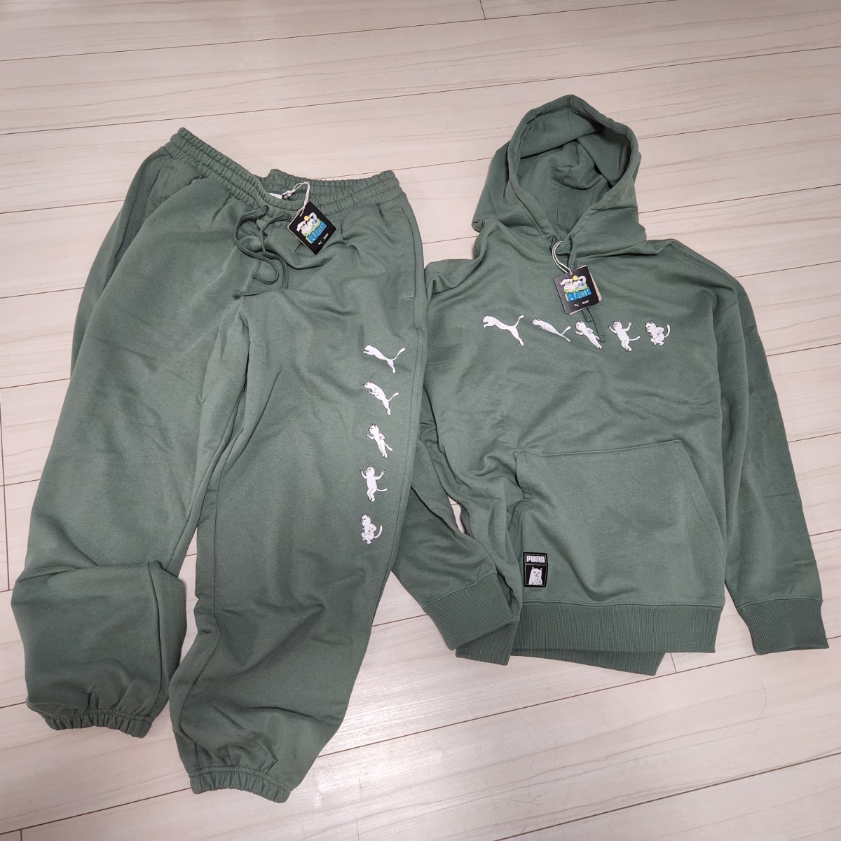 リップンディップ　プーマ　PUMA　コラボスウェット　サイズXL 　上下セット　新品 　チョコレートジーザス好きにも