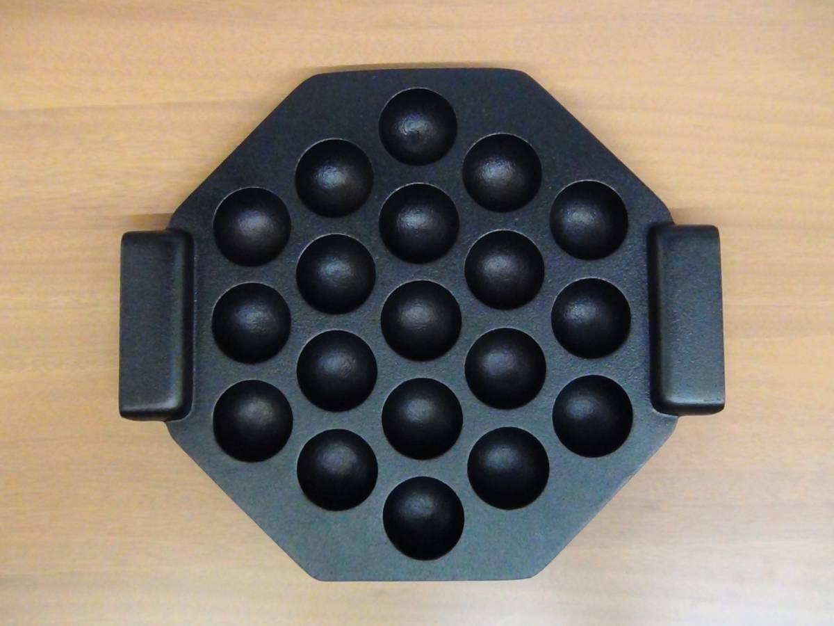 ☆南部鉄器 タコ焼八角 19穴 たこ焼きプレート☆未使用品 南部盛栄堂 