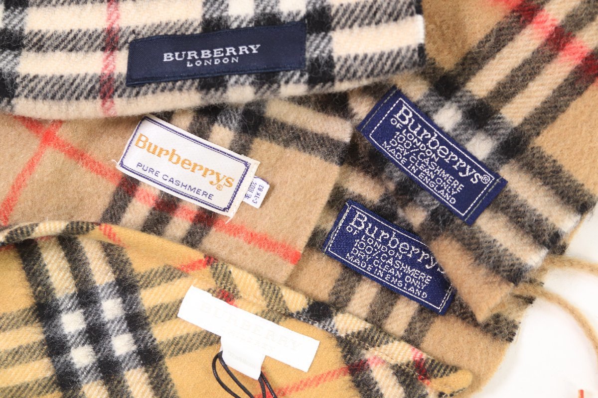 5点】BURBERRY Burberrys バーバリー ノバチェック カシミヤ100