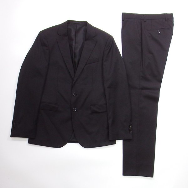 美品 HUGO BOSS × GUABELLO セットアップスーツ ブラック 44 ヒューゴボス