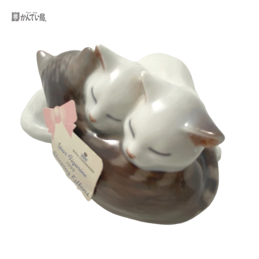 フィギュリン ROYAL ロイヤルコペンハーゲン - 最終お ねむり猫 訳アリ