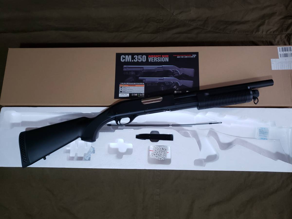 中古】 CYMA エアーショットガン CM.350 M870 固定ストック スポーツ 