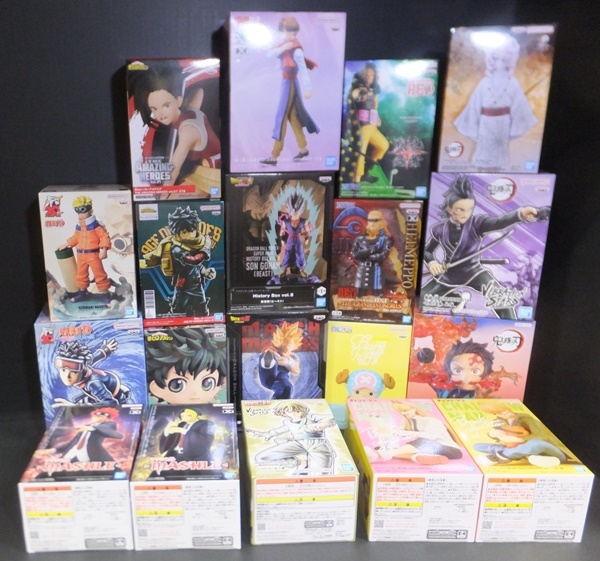 ▲【未開封】ジャンプ作品 プライズフィギュア 19体まとめセット ②/ナルト ヒロアカ ドラゴンボール ワンピース 鬼滅の刃　他 プライズフィギュア oph391# 未開封