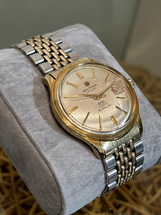 希少【WALTHAM DELUXE 100 JEWELS Rollmatic ウォルサム デラックス