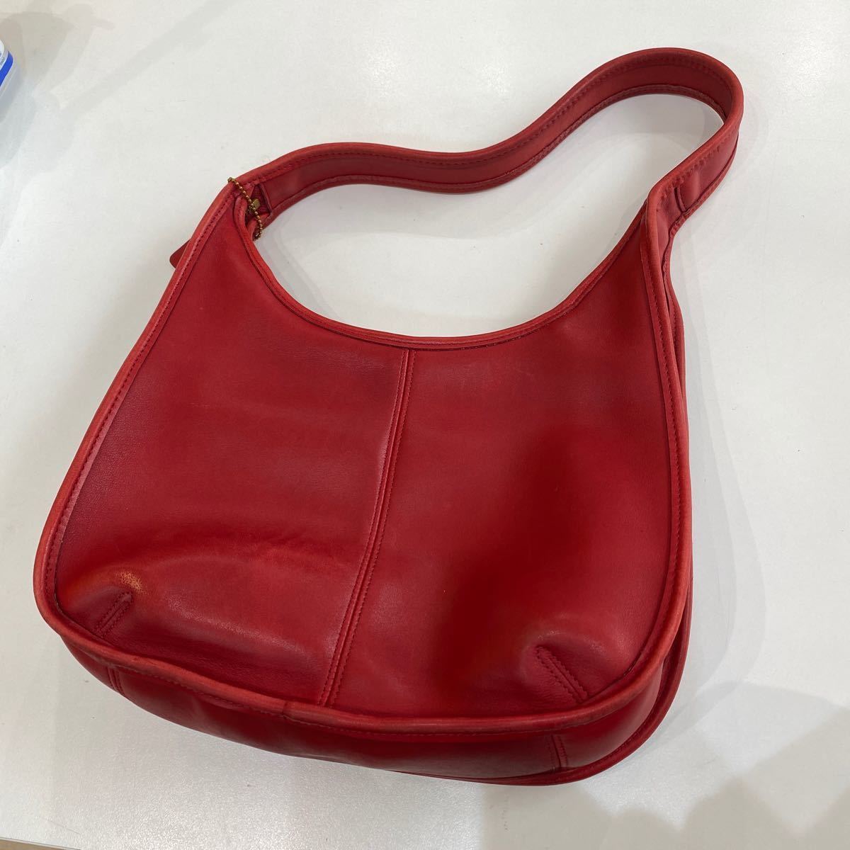 COACH ショルダーバッグ 赤 レザー （オールドコーチ OLD COACH 赤  