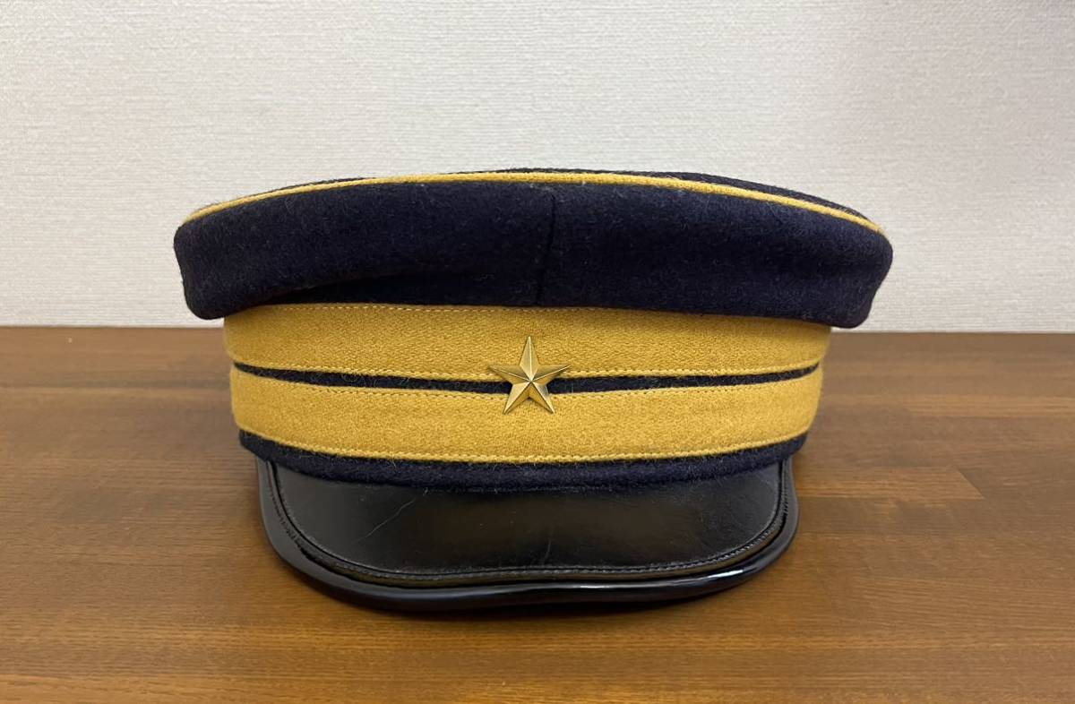 希少 旧日本軍 四五式 軍帽 大正9年製 七號 記名あり [兵帽][帽子][七