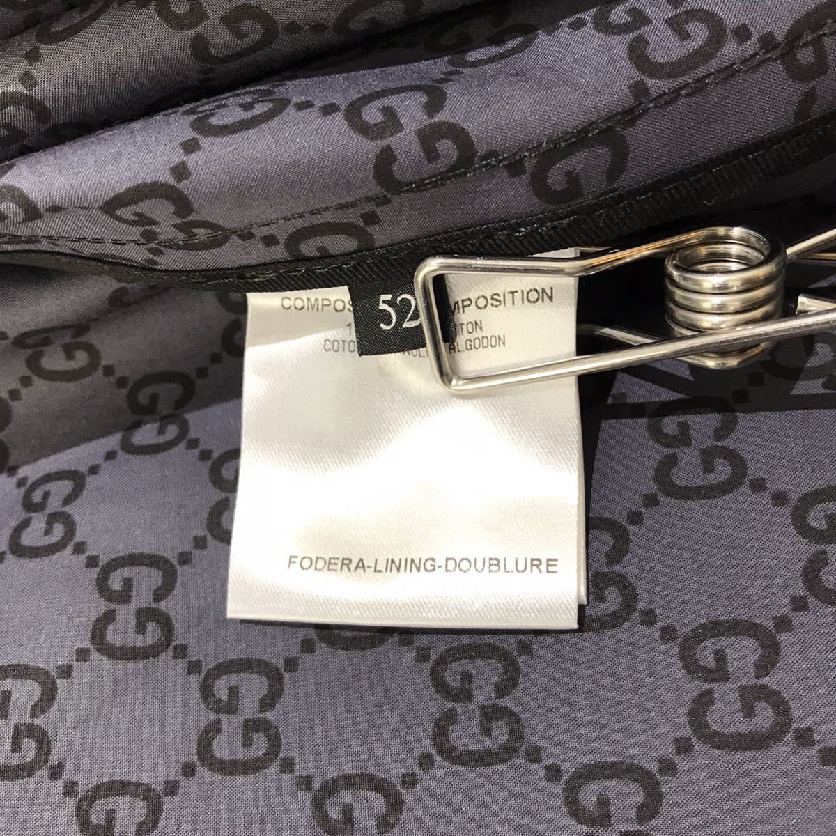 高品質，大得価 【極美品☆XL】GUCCI グッチ 比翼 ステンカラーコート