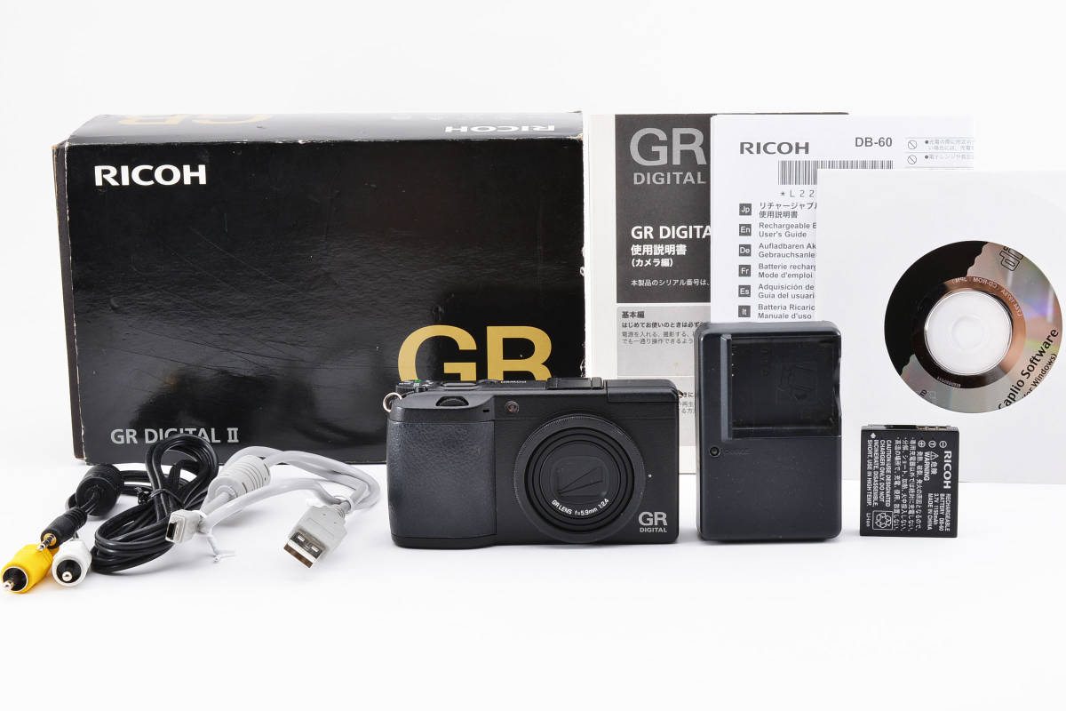 1円 銘機 RICOH リコー GR DIGITAL III 元箱・付属品完備 #58340 家電