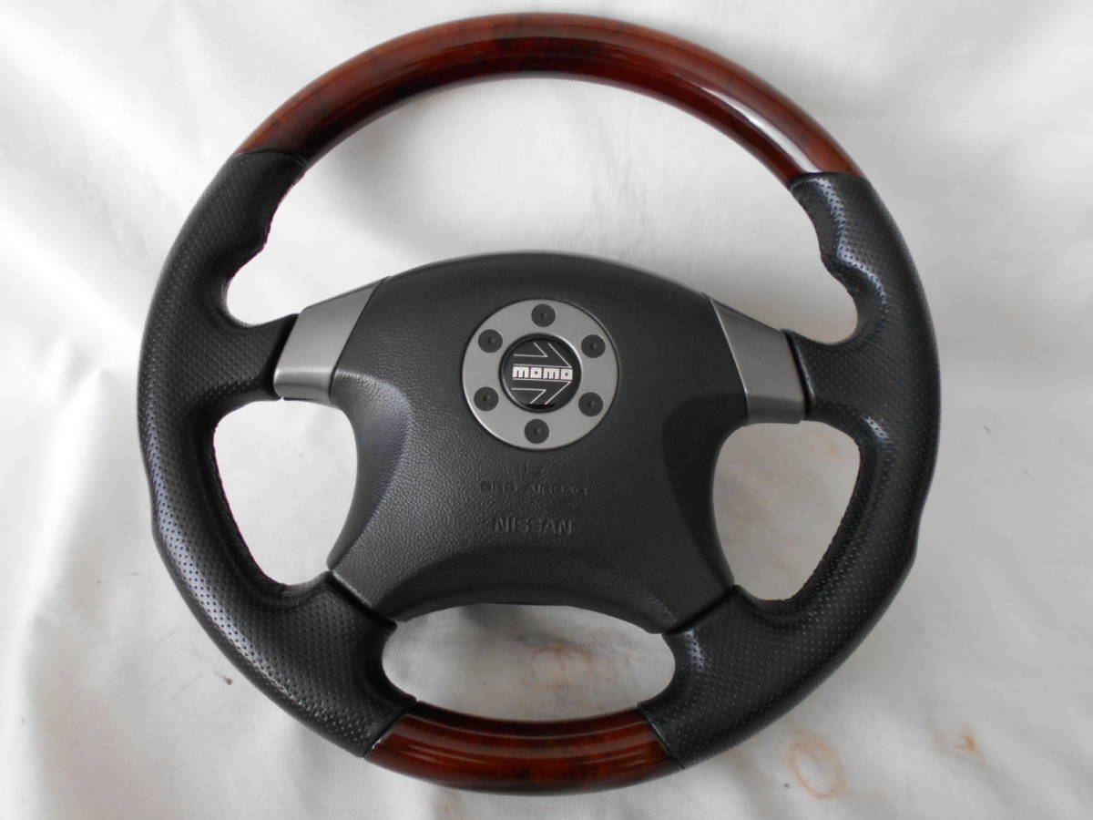 ☆日産 純正OP MOMO ウッド コンビ レザーステアリング MOMO ダイハツ 