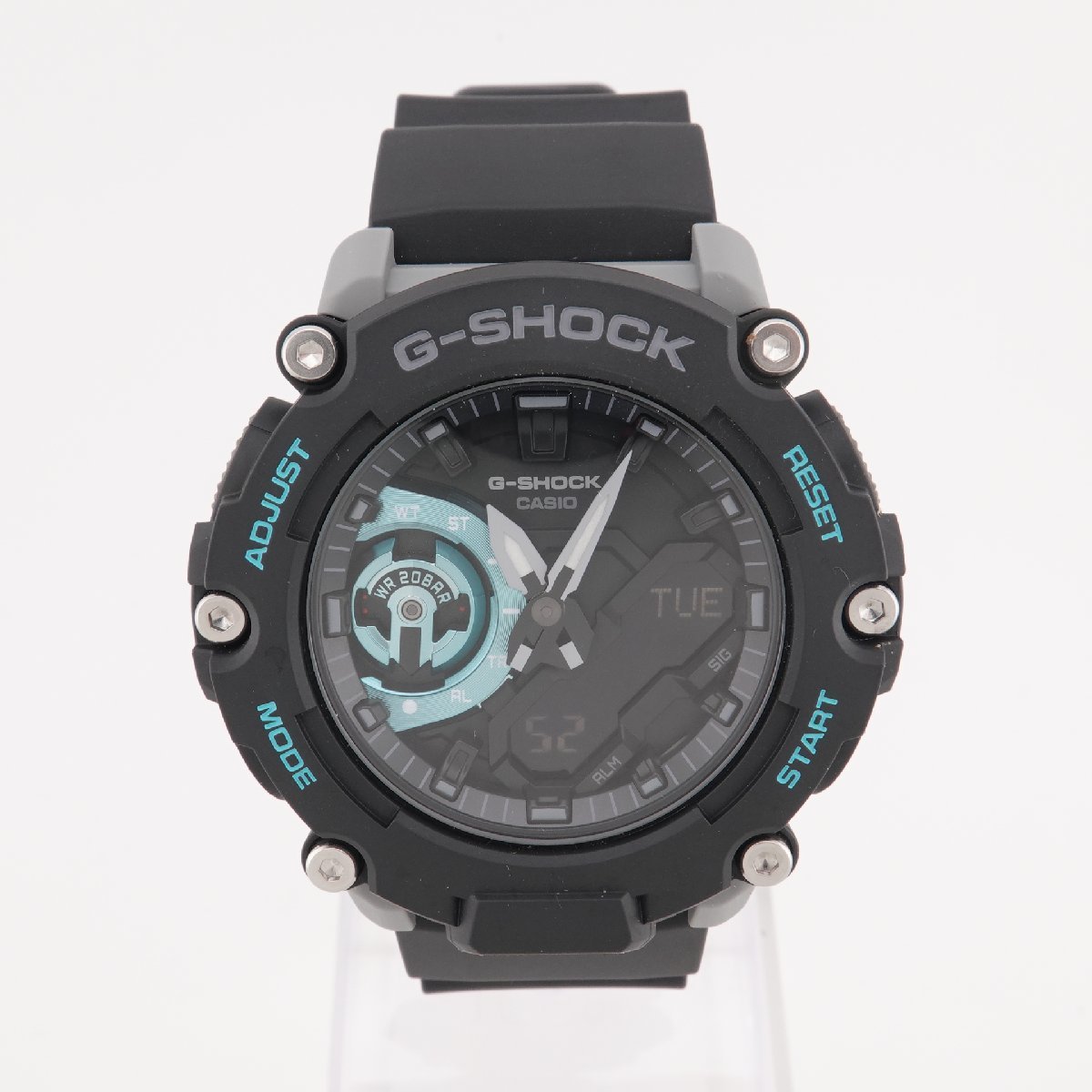 0215# CASIO/カシオ 腕時計 G-SHOCK ジーショック カーボンコアガード構造 GA-2200M-1AJF クォーツ デイデイト 20気圧防水 メンズ