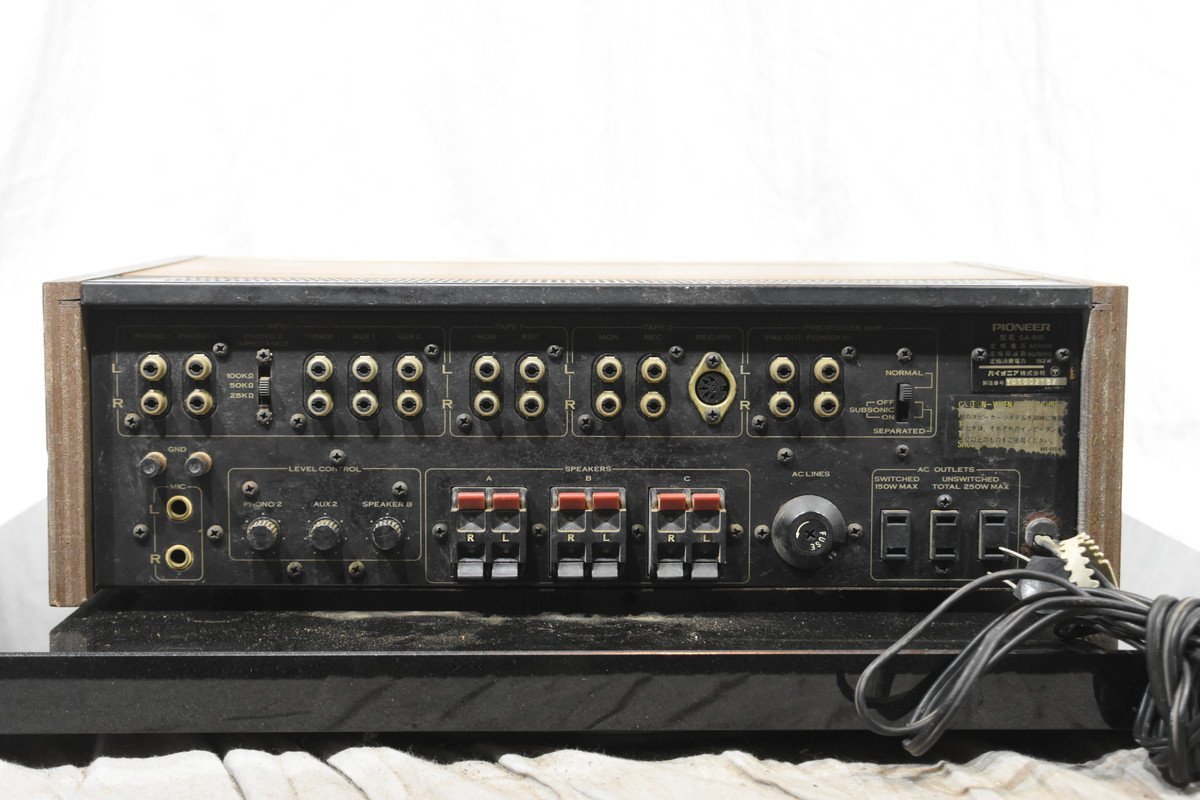 プリメインアンプ SA-910 Pioneer パイオニア PIONEER オーディオ機器