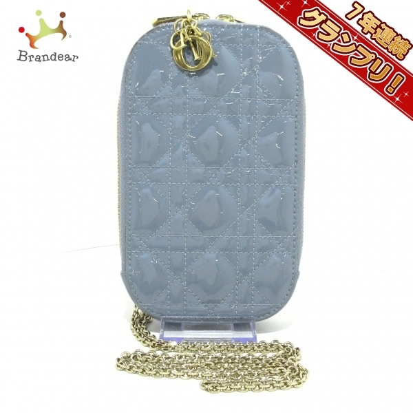 ディオール/クリスチャンディオール DIOR/ChristianDior 携帯電話ケース S0872OVRB_M81B LADY DIOR フォンホルダー パテントカーフスキン