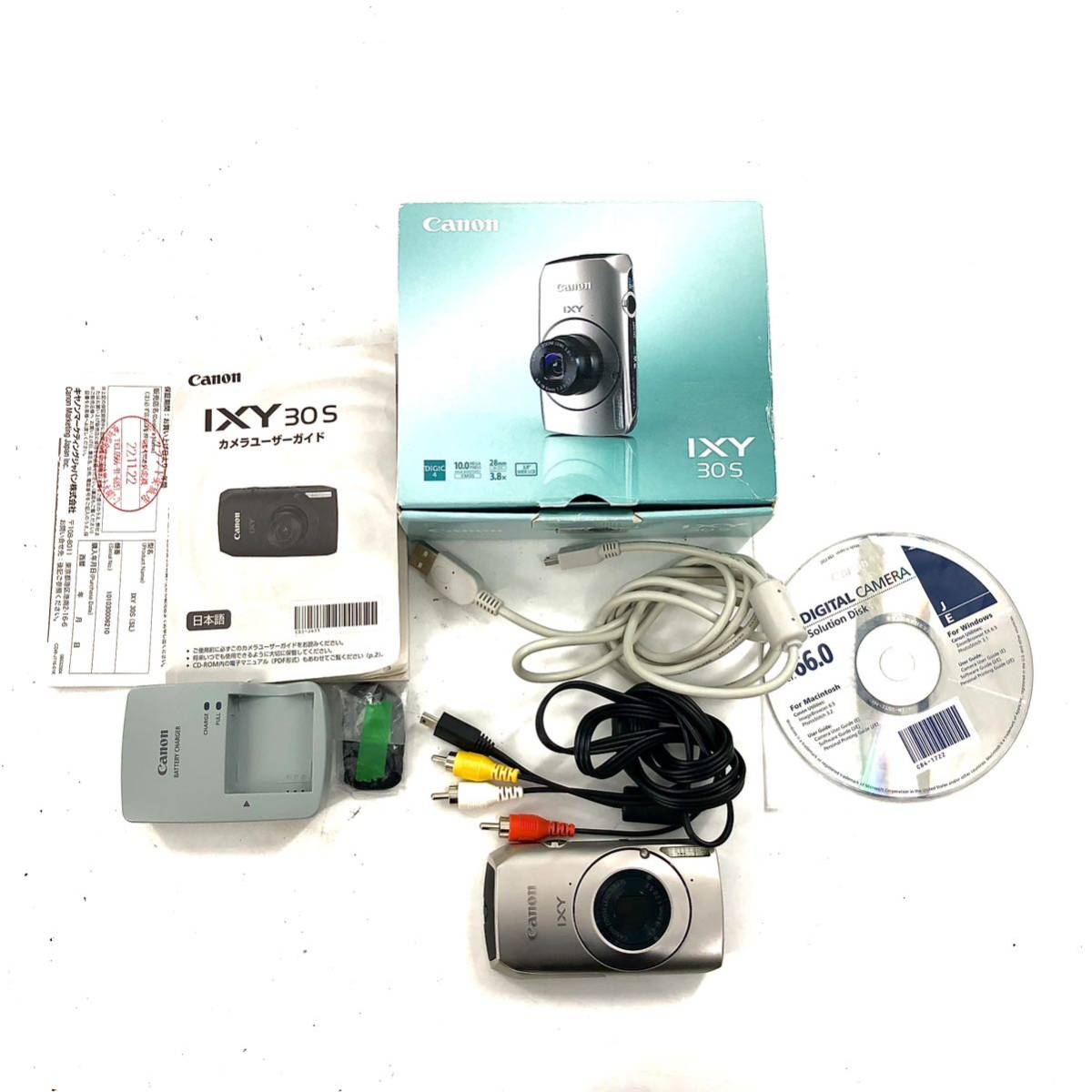 極美品】Canon IXY 30S デジタルカメラ 充電器 バッテリー 説明