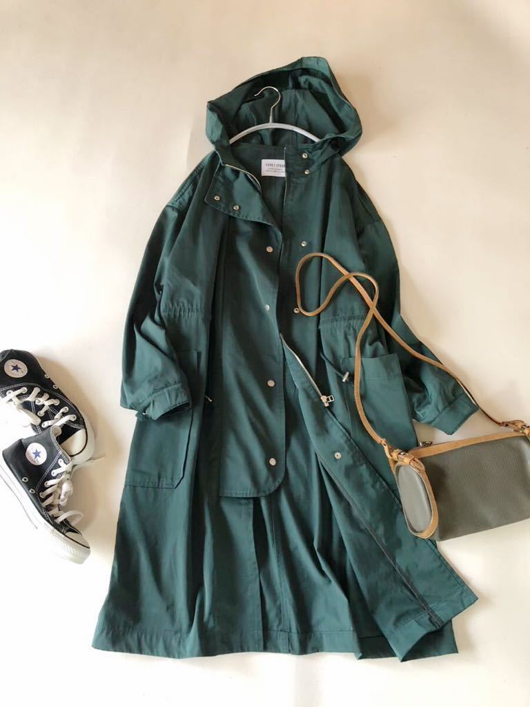 アーバンリサーチ ドアーズ FORK & SPOON 大人可愛いゆったりオーバーサイズジップアップフーディーマウンテンパーカーコート♪