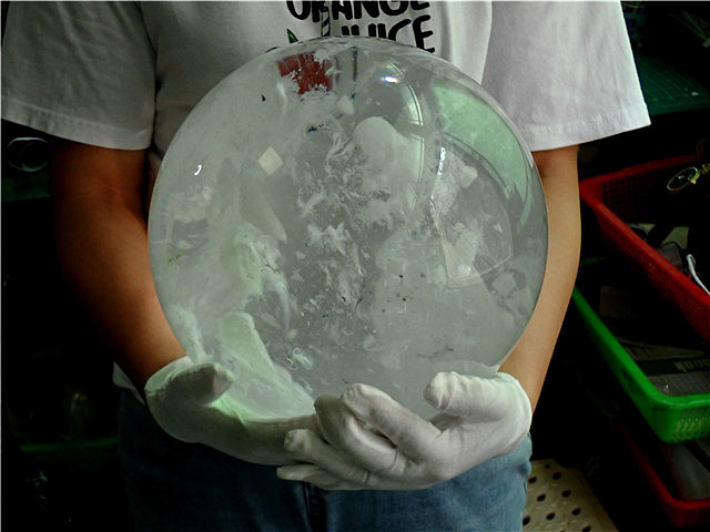 超大直径約：250mm 19244g超綺麗☆水晶丸玉177B1-575B19b 超大直径約