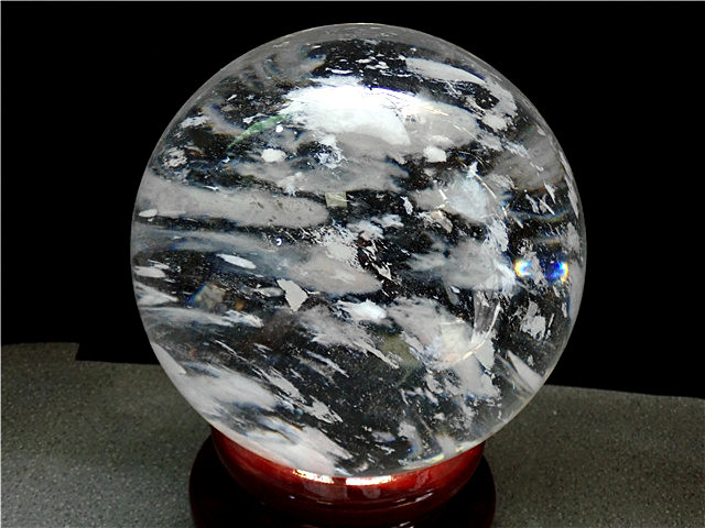 超大直径約：250mm 19244g超綺麗☆水晶丸玉177B1-575B19b 天然石・国産