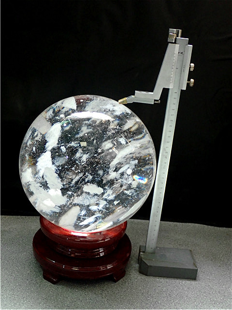 超大直径約：250mm 19244g超綺麗☆水晶丸玉177B1-575B19b 超大直径約