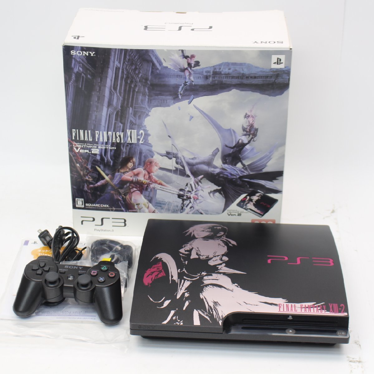 273)【1円スタート♪】PS3 本体 320GB ブラック FFデザイン SONY