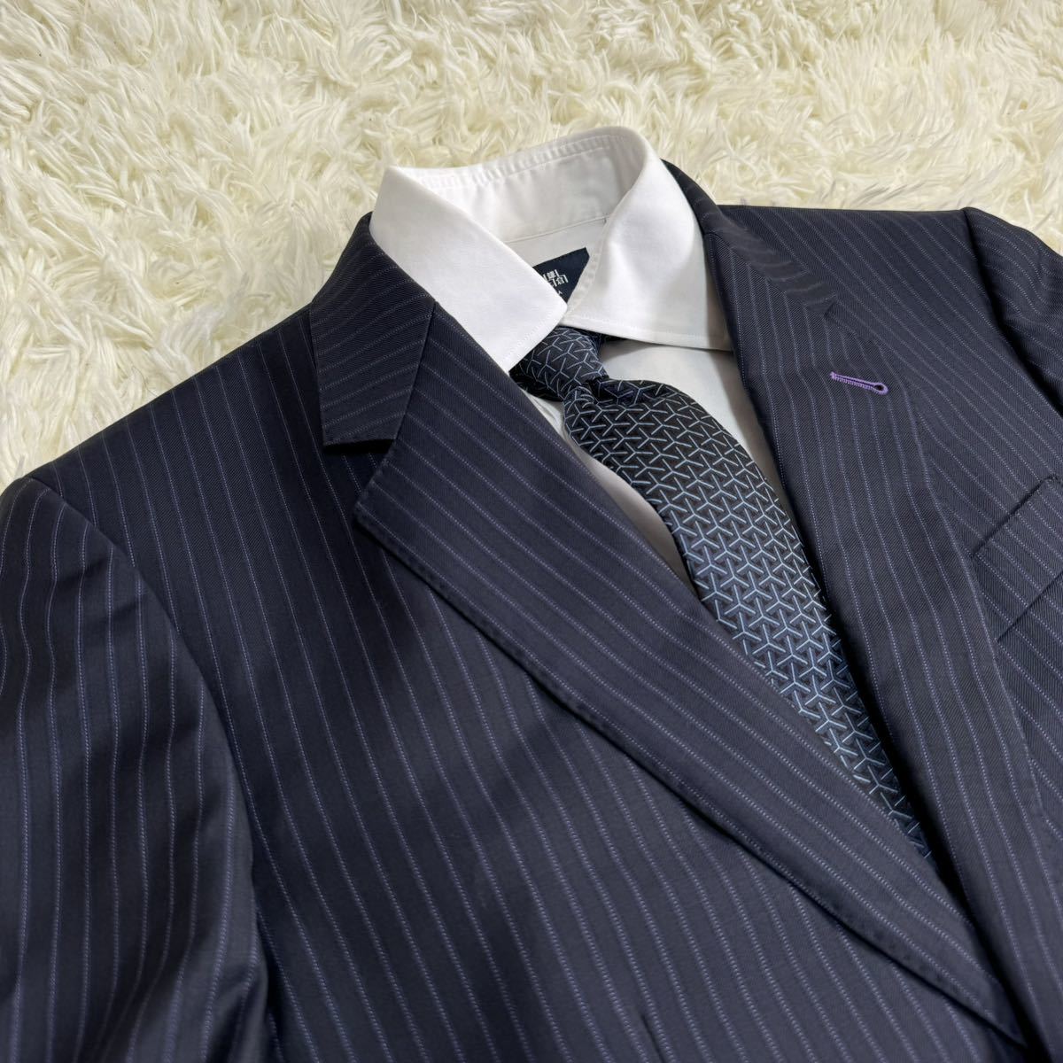1円 Lサイズ 極美品 Paul Smith ポールスミス スーツ ロロピアーナ