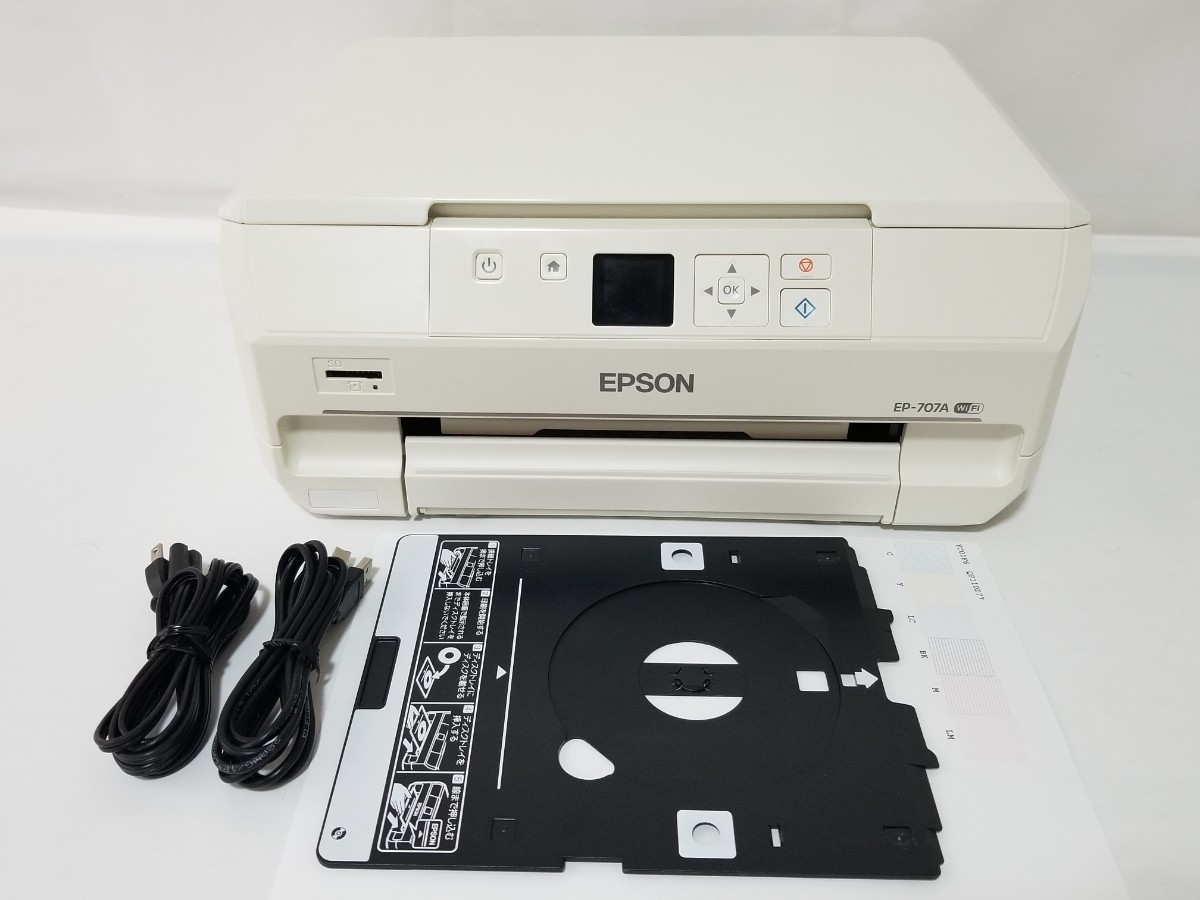 美品 全額返金保証付 EPSON インクジェット複合機 プリンター EP-707A