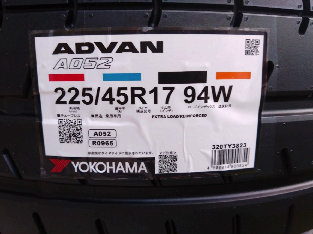 【新品未使用】Yokohama ADVAN A052 225/45R17 94W 【2本セット】【送料無料】_2