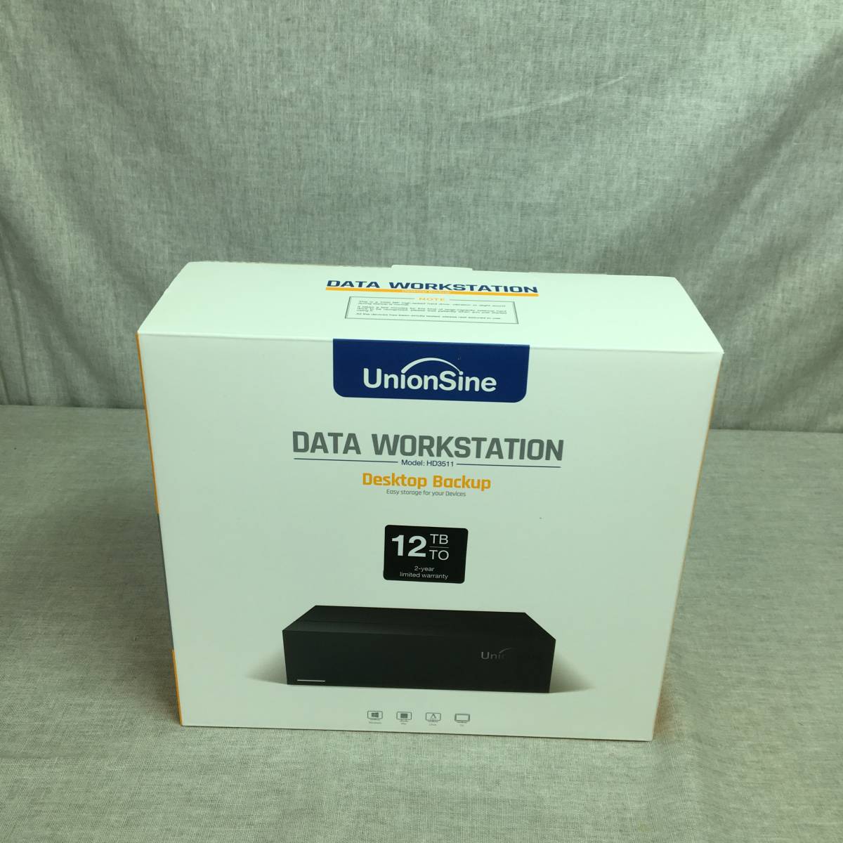 UnionSine 外付けハードディスク 12TB USB3.2Gen2 Type-C HDD テレビ 
