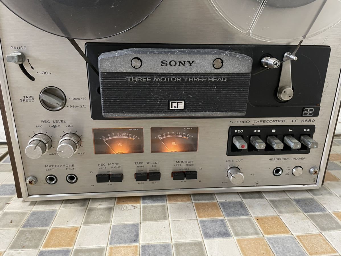 □通電OK SONY ソニー TC-6650 オープンリール デッキ SONY □通電OK SONY ソニー TC-6650 オープンリール デッキ SONY