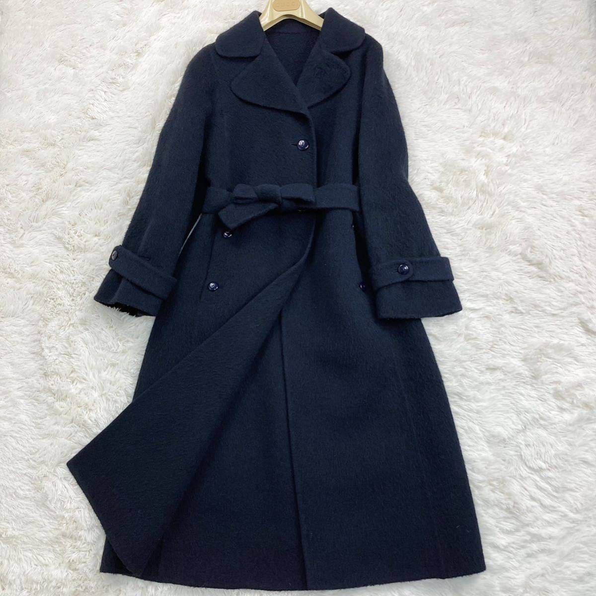 551 定価数十万 極 極暖アルパカ混 HERNO ヘルノ ベルテッド ロングコート アウター レディース イタリア製 ベルト ウール 廃盤 ...