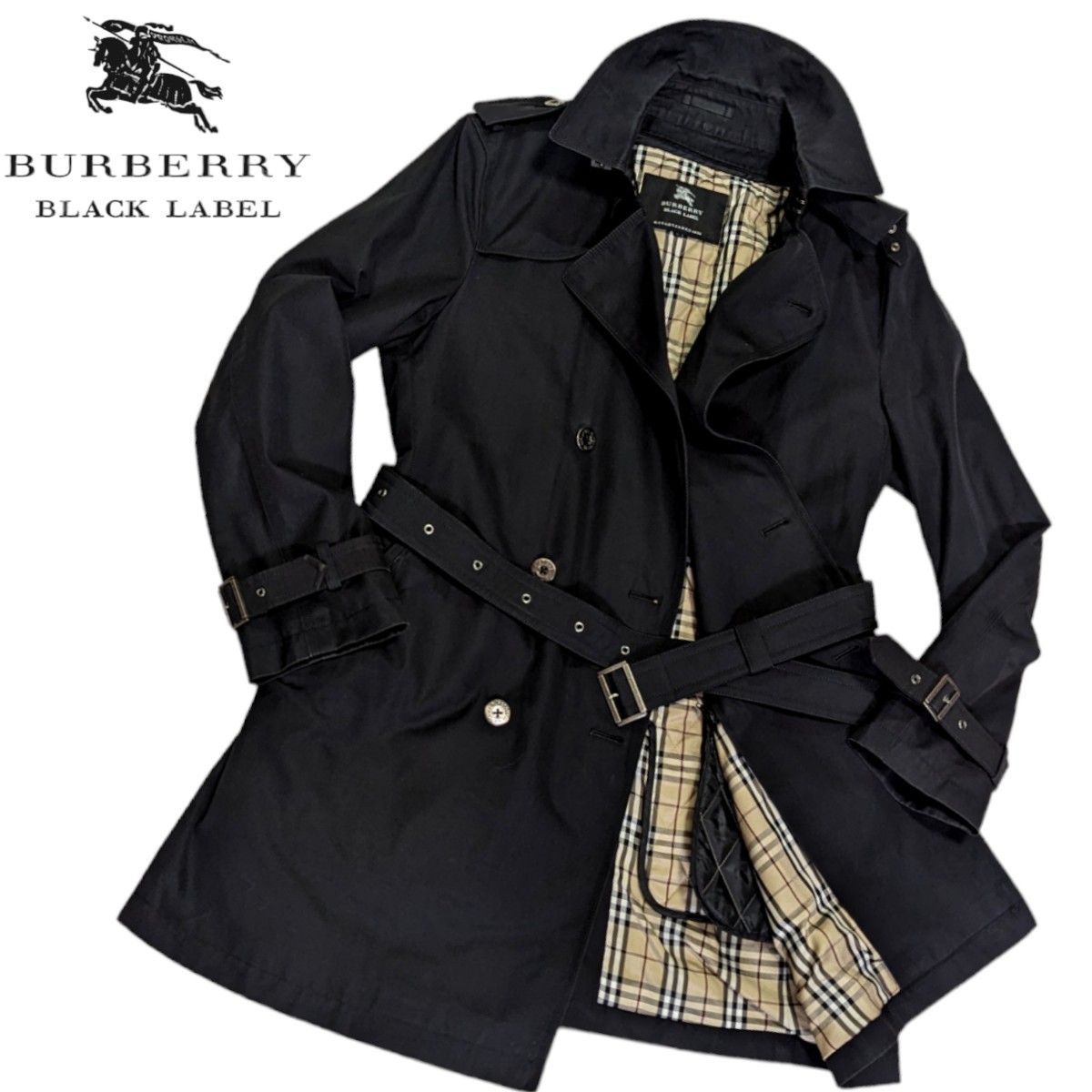【希少Lサイズ！】 バーバリーブラックレーベル エスタブリッシュド 1856トレンチコート BURBERRY BLACKLABEL コート アウター ジャケット 