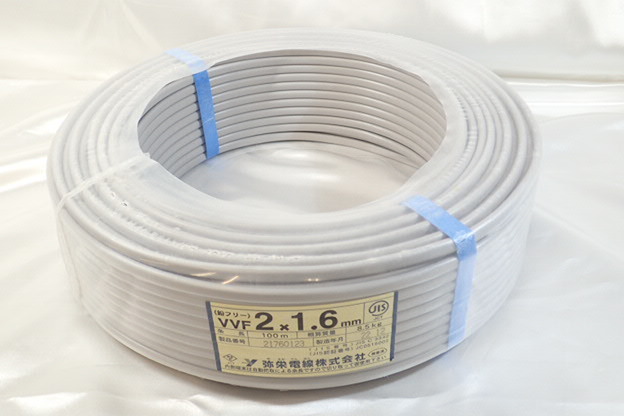 SALE，大得価 1031⑥ H 品/弥栄電線/VVFケーブル/2&times;1.6ｃｍ/100ｍ/8.5kg/鉛フリー/電線/建築資材(電線)｜売買されたオークション情報、yahooの商品情報をアーカイブ公開 - オークファン 電線