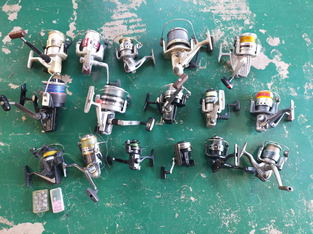 k*1様 リール　シマノ　まとめ売り 1円～☆DAIWA SHIMANO その他 リール まとめて 16個セット 1円スタート