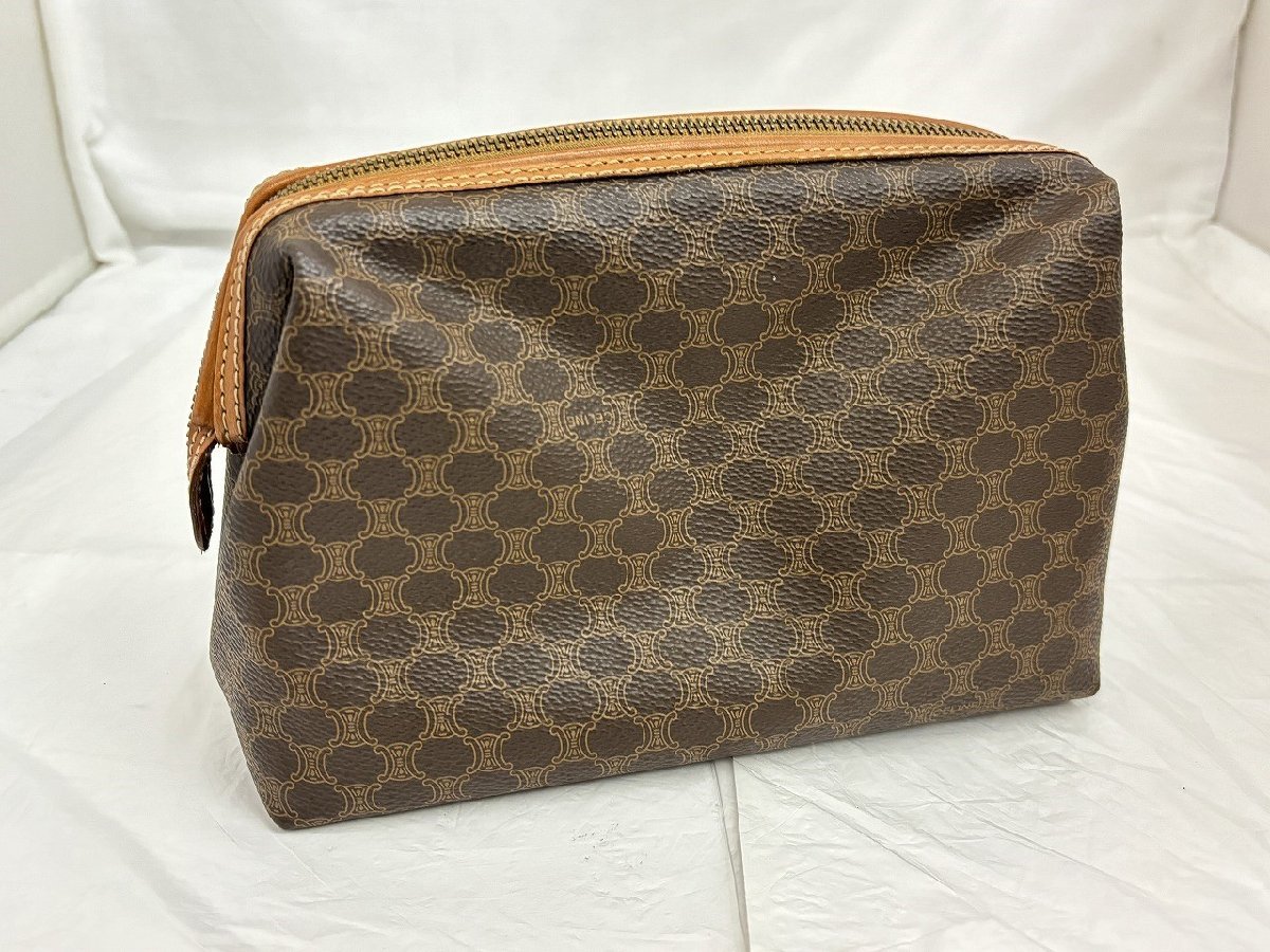 ○【入手困難 CELINE セリーヌ マカダム柄 レディース ポーチ ミニ