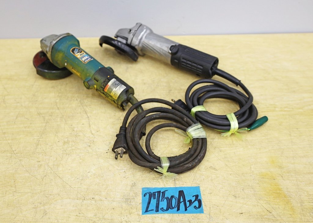 2750A23 HIKOKI/makita ディスクグラインダー G10SH5/9533B 2台セット 研磨 仕上げ