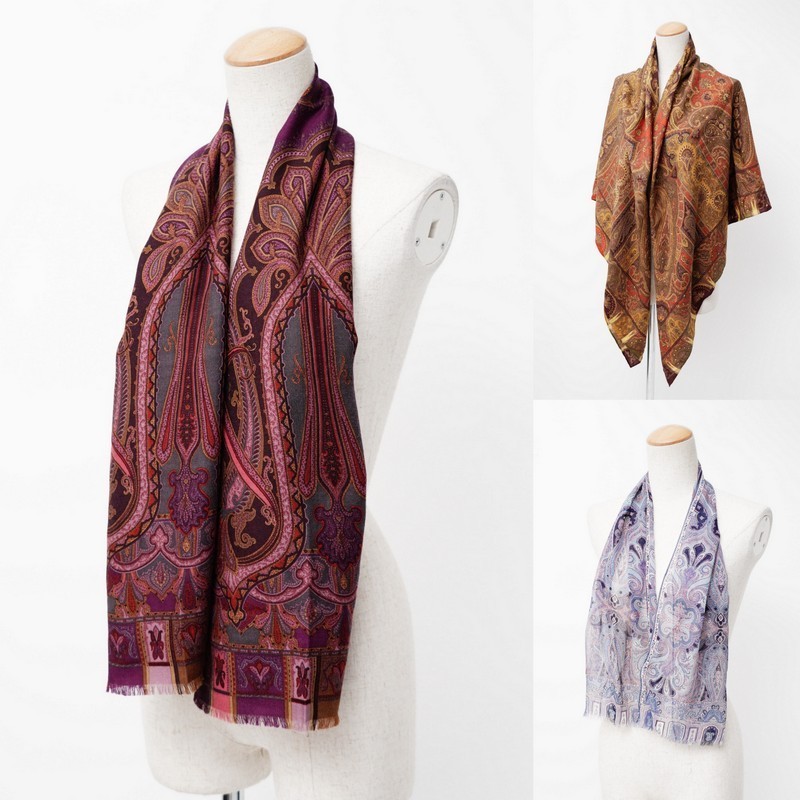 MF5884▽ETRO エトロ イタリア製 3点セット ウールシルク/シルク