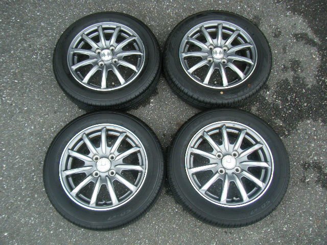 JH1 ホンダ N-WGN Nワゴン カスタム 純正 アルミ 14×4.5J OFF40 PCD100-4H 155/65R14 TOYO DUNLOP タイヤ 4本セット P3291