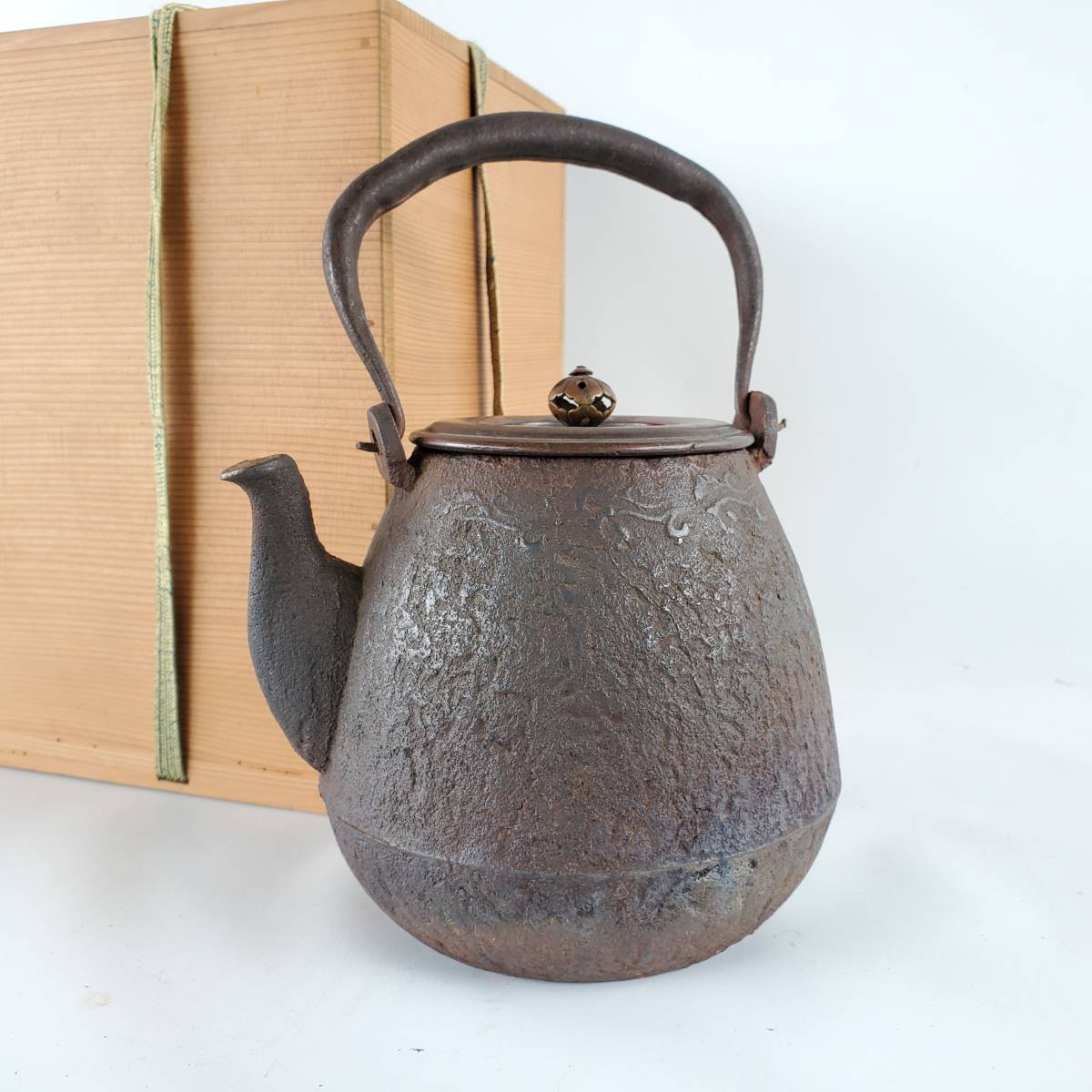 未使用 保管品】南部鉄器 茶器 茶道具 ITCHU-DO 壱鋳堂 鉄瓶 グリーン