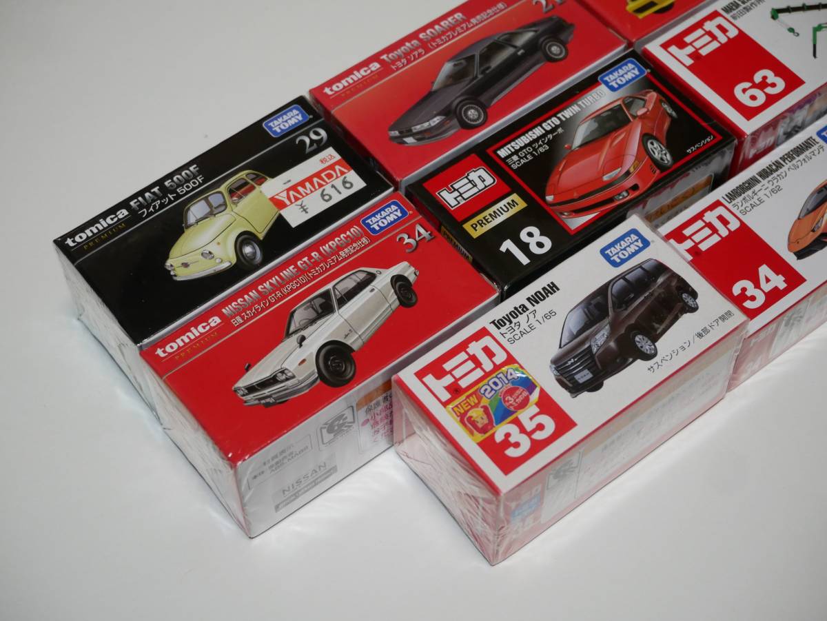 トミカ＆トミカプレミアム★未開封8台セット フィアット500Ｆ・シビックタイプR・GTOツインターボ・ソアラ発売記念仕様 トミカ 500F ホンダ THE THIRD PlazaJapan