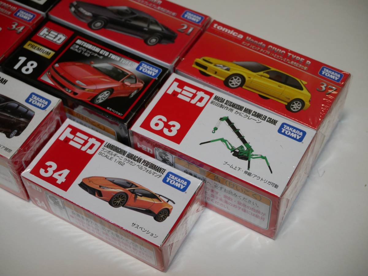 トミカ＆トミカプレミアム★未開封8台セット フィアット500Ｆ・シビックタイプR・GTOツインターボ・ソアラ発売記念仕様 トミカ 500F ホンダ THE THIRD PlazaJapan