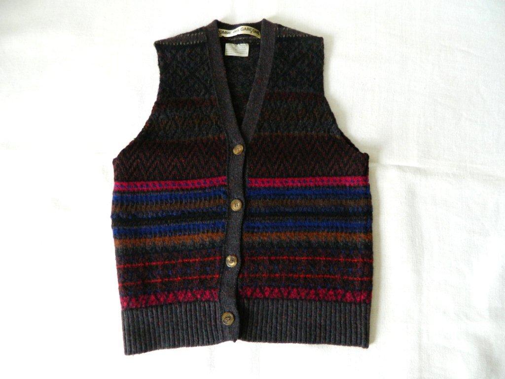 Comme des Garcons コムデギャルソン　模様編み厚手のジレ　７８年