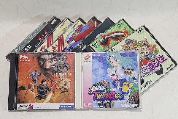 【質Banana】動作品 NEC PCエンジン Huカード 出たな!!ツインビー/忍 など タイトル9本セット 現品限り♪